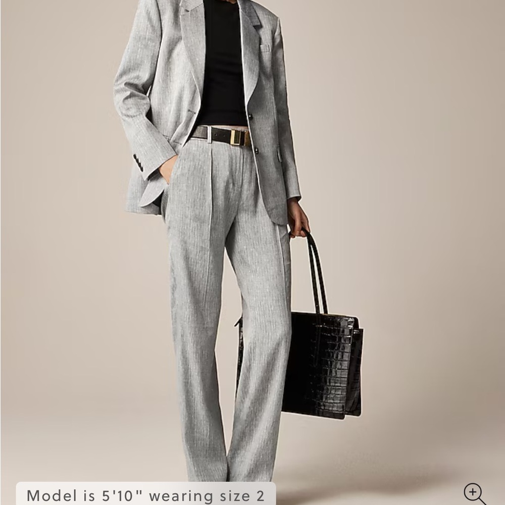 J. Crew Gray Linen Women's Trousers